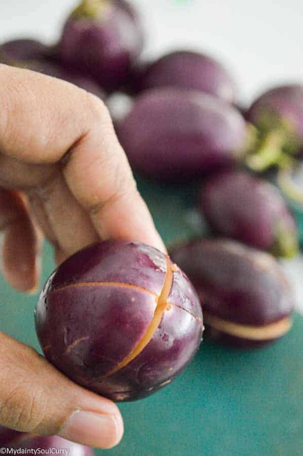 Spice Stuffed Baby Eggplant Recipe