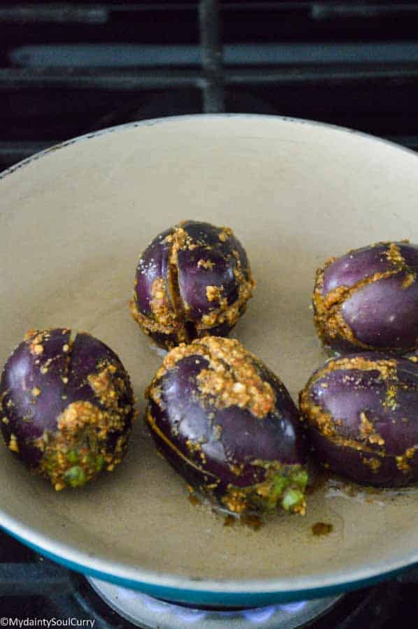 Spice Stuffed Baby Eggplant Recipe