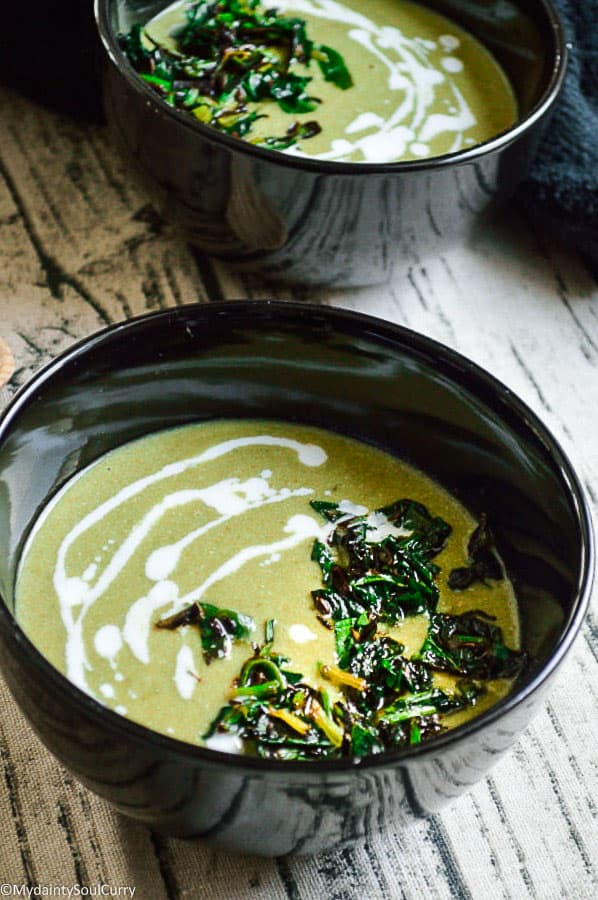 Keto Spinach Kadhi Soup Recipe - My Dainty Soul Curry