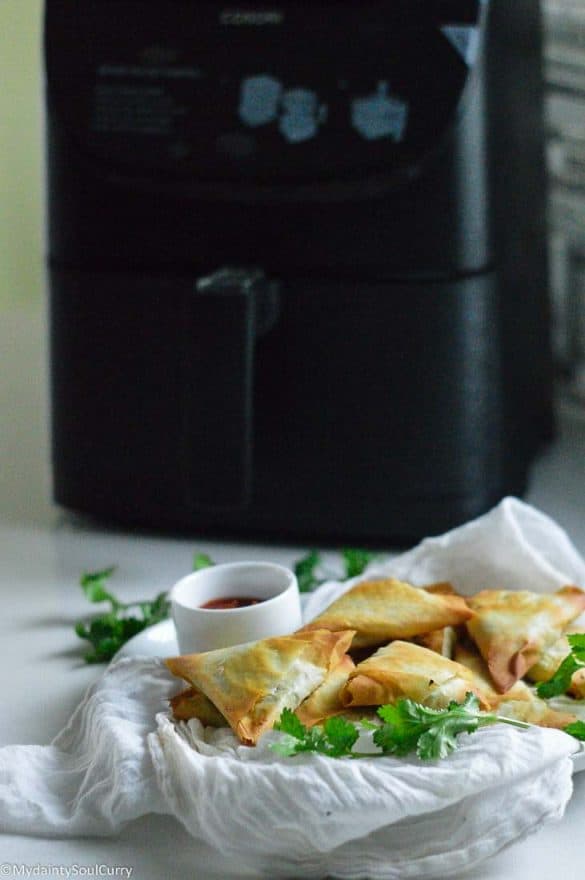 Air Fryer Samosa {Keto} - My Dainty Soul Curry