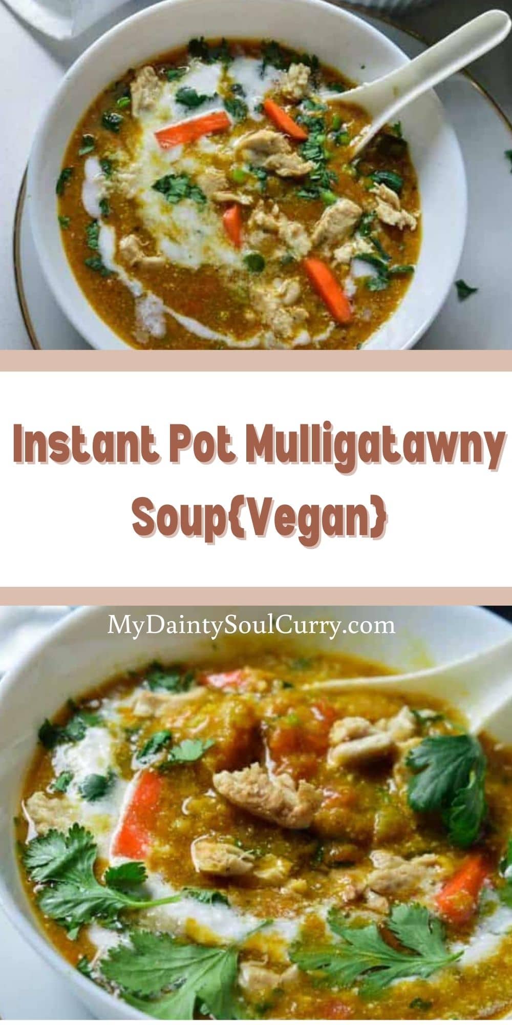 Instant Pot Mulligatawny Soup{Vegan} - My Dainty Soul Curry