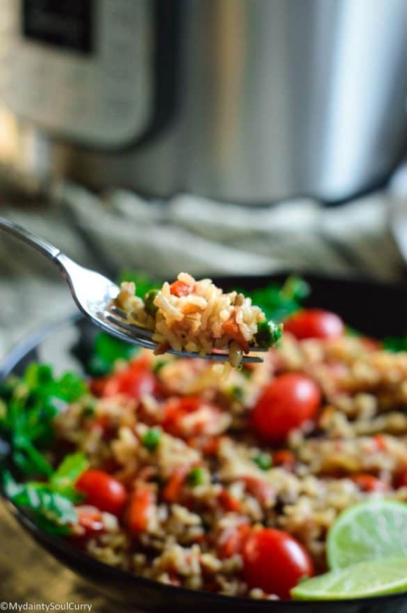 Wild Rice Pilaf Instant Pot - My Dainty Soul Curry