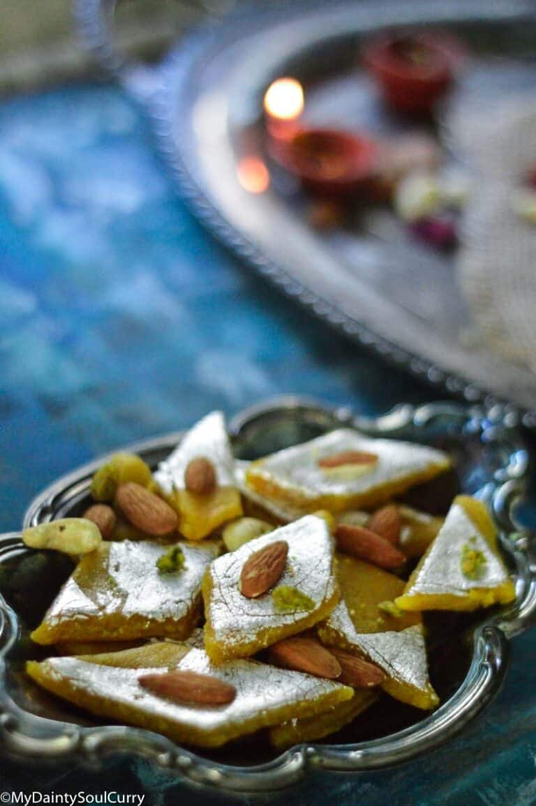 Mango Katli Burfi - My Dainty Soul Curry