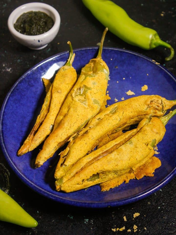 Air Fried Mirchi Bhajjis with Tangy Surprise - My Dainty Soul Curry