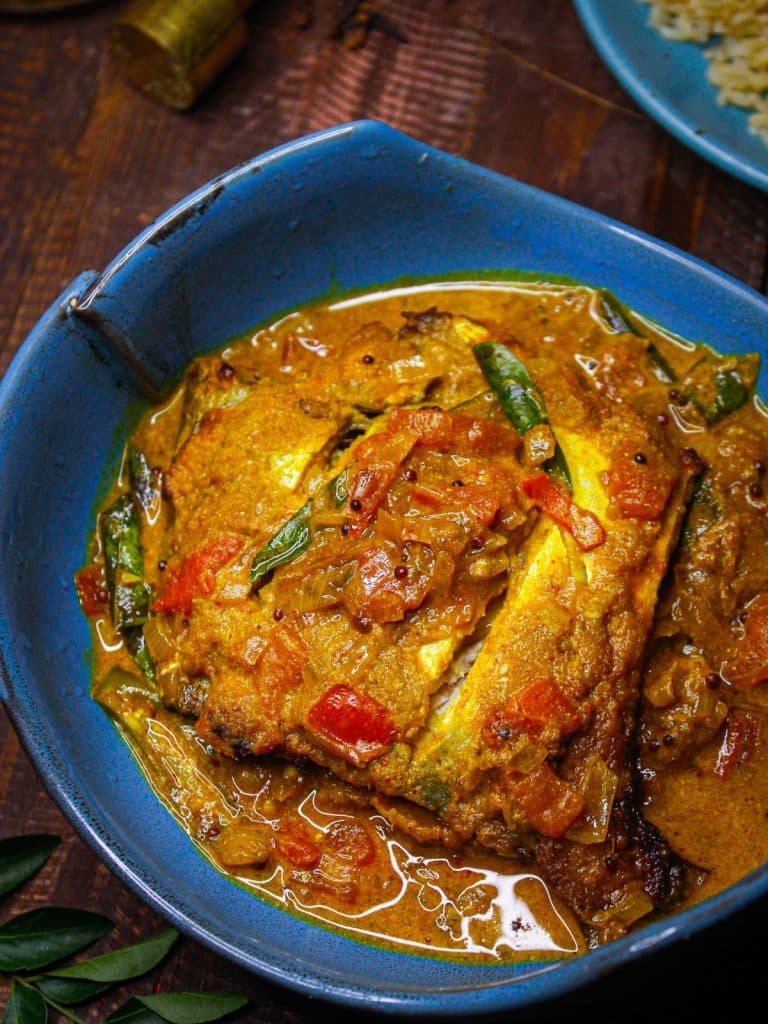 Alleppey Style Fish Curry with Brown Rice - My Dainty Soul Curry