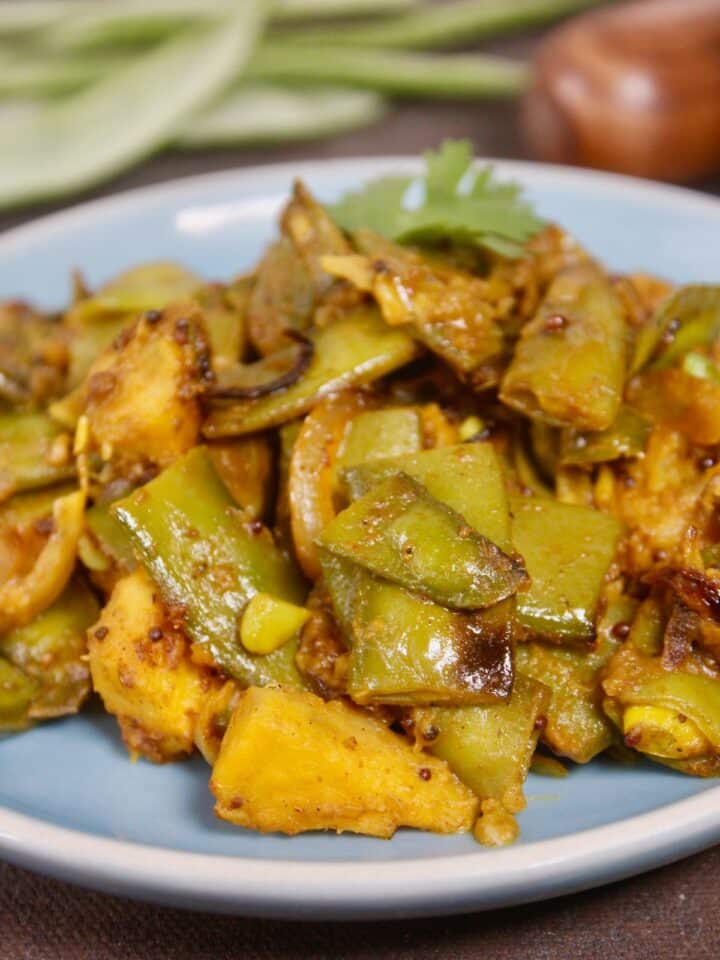 Spicy Broad Beans Yam Fry - My Dainty Soul Curry