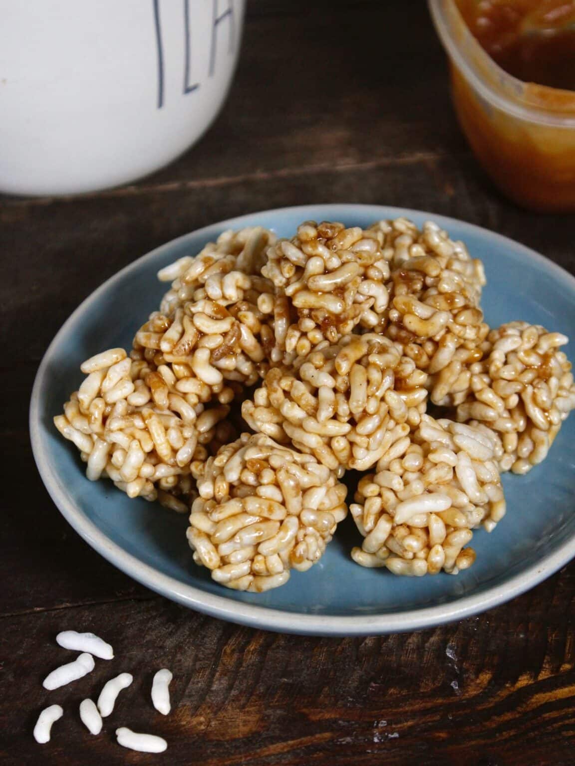 Caramel Puffed Rice Balls - My Dainty Soul Curry